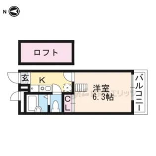 西野山マンション【204号室】の間取り