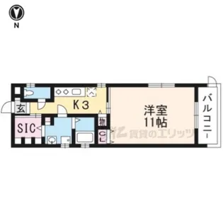 グランシャリオレアル【101号室】の間取り