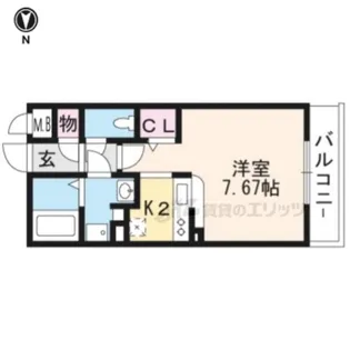 PINE館?鞠小路【103号室】の間取り