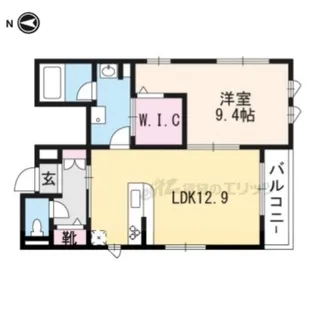 グリシーヌ丸太町【202号室】の間取り