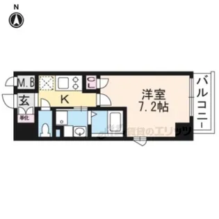 エスカーサ京都四条梅津【703号室】の間取り
