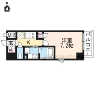 エスカーサ京都四条梅津【3階】の間取り