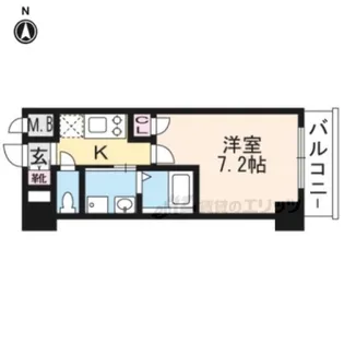 エスカーサ京都四条梅津【3階】の間取り