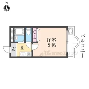 奈良アサカハイツ東【4階】の間取り