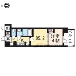 ベラジオ西大路五条【6階】の間取り