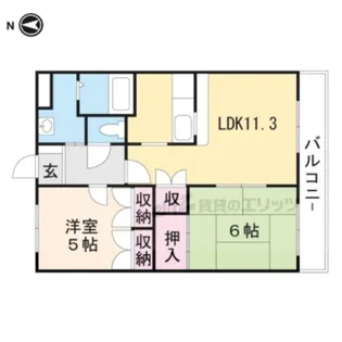プレイスエリエゼル【1階】の間取り
