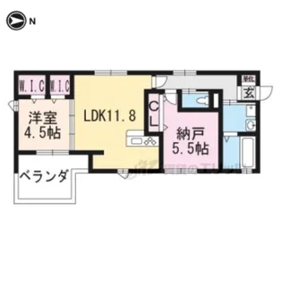 クレスト烏丸松原【203号室】の間取り