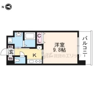 5S京都五条【406号室】の間取り