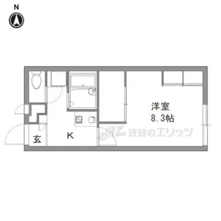 レオパレス萩ケ丘【1階】の間取り