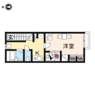 レオパレスリバーヒル【2階】の間取り