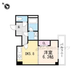 ラフィーネ瀬田【313号室】の間取り