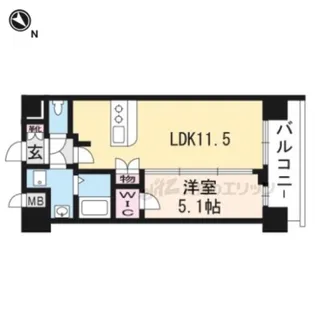 クリスタルグランツ京都西大路【2階】の間取り