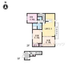 アドウェル参番館【2階】の間取り
