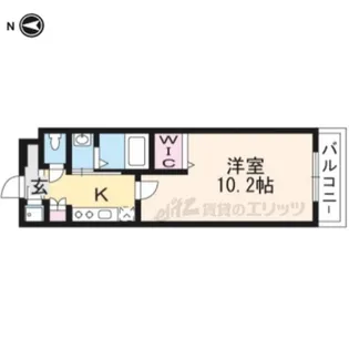 アドバンス京都北大路レフィナード【2階】の間取り