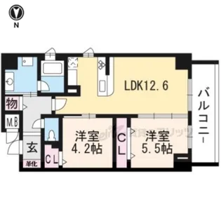 ルッソ烏丸五条【4階】の間取り