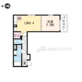 シャルマン東寺南?【102号室】の間取り