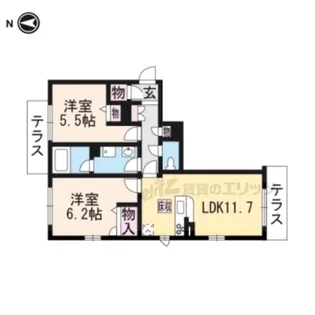 シャーメゾンレビエ【103号室】の間取り