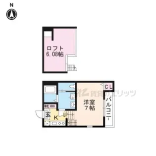 ハーモニーテラス椥辻封シ川町?【1階】の間取り