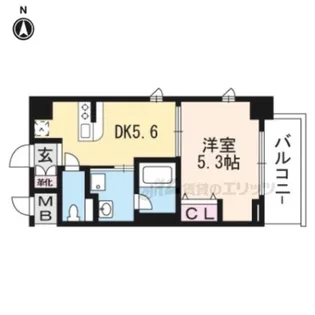 エステムコート京都西院【4階】の間取り