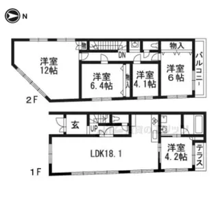 WINDS御蔭ビル【2F3F号室】の間取り
