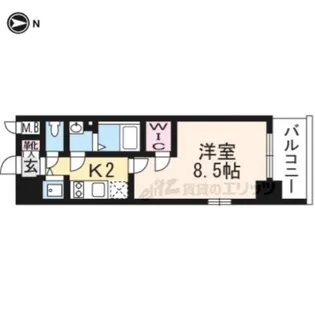 エスプレイス京都RAKUNAN【4階】の間取り