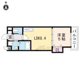 ハウズファースト五条大宮【303号室】の間取り
