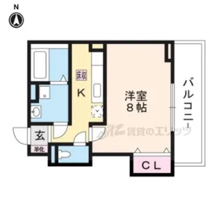 ルーチェ伊勢田【1階】の間取り