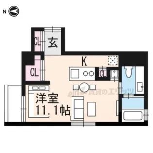 COTO GLANCE 御所北【203号室】の間取り