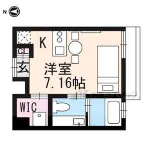 COTO GLANCE 御所北【202号室】の間取り