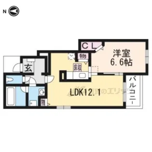 ノースリヴァー【1階】の間取り