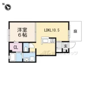 1LDKの間取り画像
