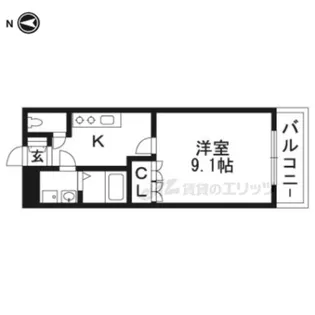 グレイス【206号室】の間取り