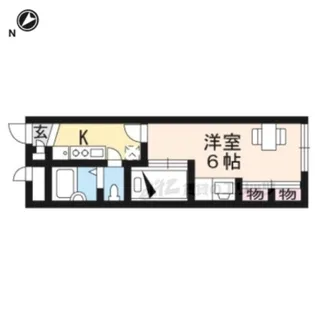 レオパレスレークサイド岡本【103号室】の間取り