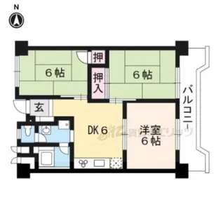 京都四条グランドハイツ【232号室】の間取り