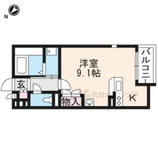 ミランダLake Muse【201号室】の間取り