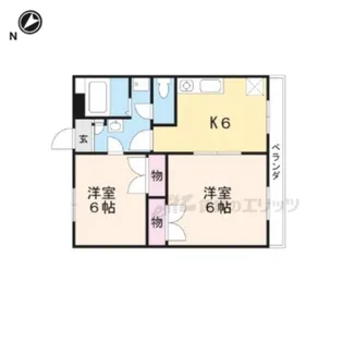 RIVERSIDE NAKAZAWA【302号室】の間取り