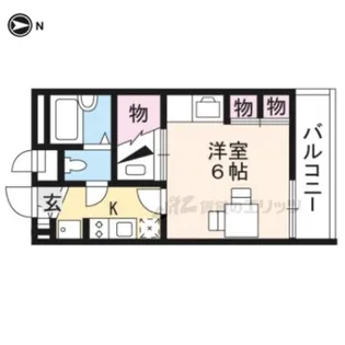 レオパレスForest桂坂【301号室】の間取り