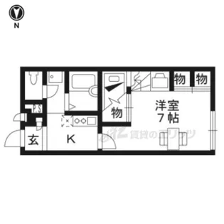 レオパレス利右衛門【102号室】の間取り