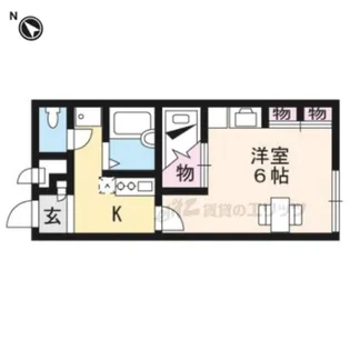1Kの間取り画像