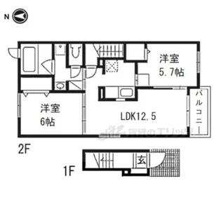 雅 参番館【2階】の間取り
