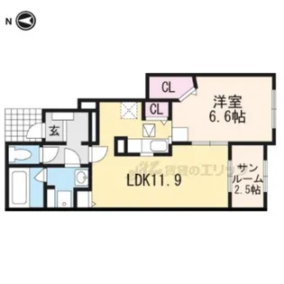 雅 伍番館【102号室】の間取り