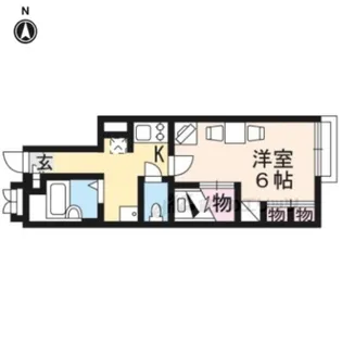 レオパレスMMS美【102号室】の間取り