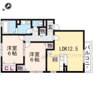 リビングタウン湖都が丘C棟【2階】の間取り