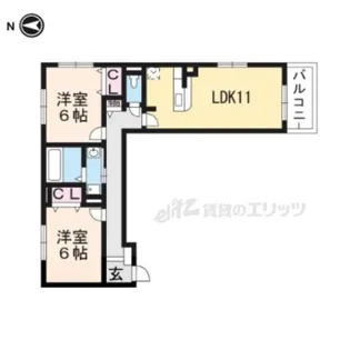 サニーコートMiyabi 西【2階】の間取り