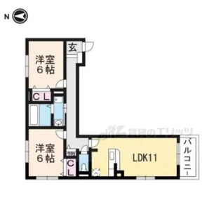 サニーコート Miyabi 東【2階】の間取り