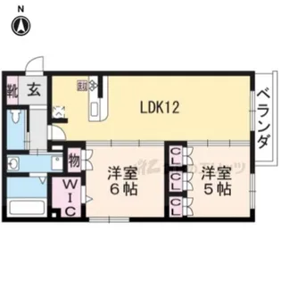 ヘーベルメゾン本丸【102号室】の間取り