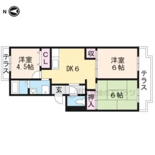 イワタニガーデンハイツ【102号室】の間取り