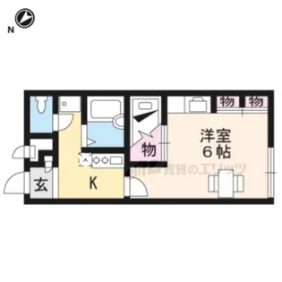 レオパレス五個荘【101号室】の間取り