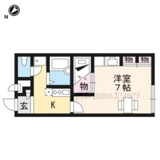 レオパレス北里【1階】の間取り
