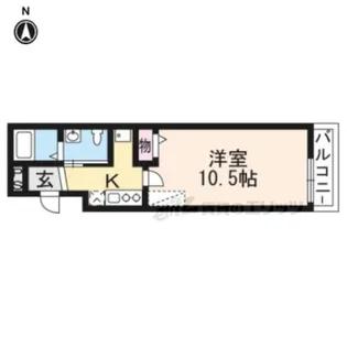 フラッティ毘沙門町【3階】の間取り